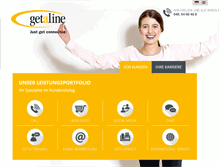 Tablet Screenshot of getaline.de